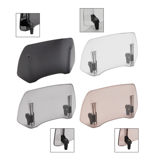 Universal Adjustable Windshield Clip On Wind Screen Deflector Extension Spoiler