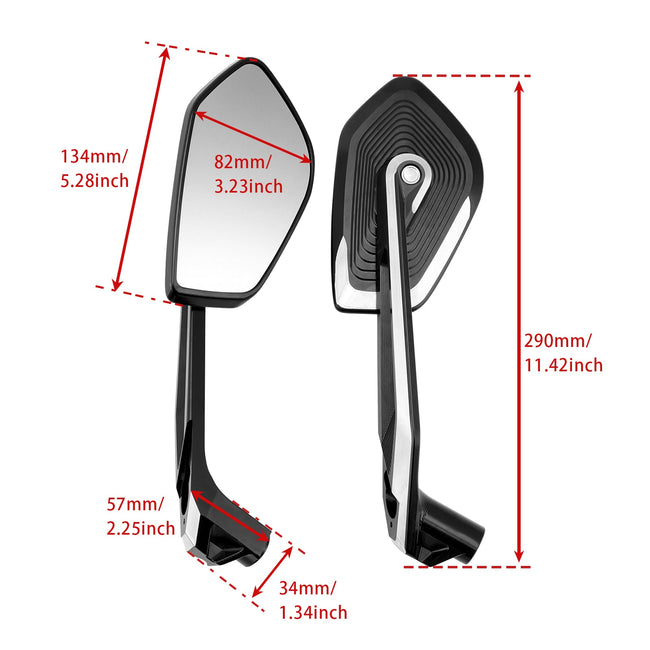 2018-2025 BMW R 1250 GS (K50) Pair Mirrors 51168406497 51168406498