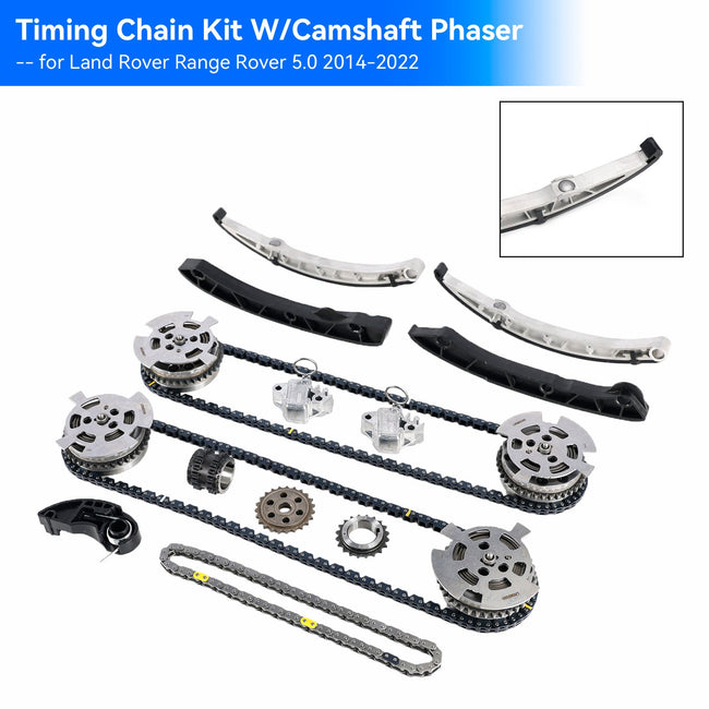 Timing Chain Kit W/Camshaft Phaser for Land Rover Range Rover 5.0 2014-2022