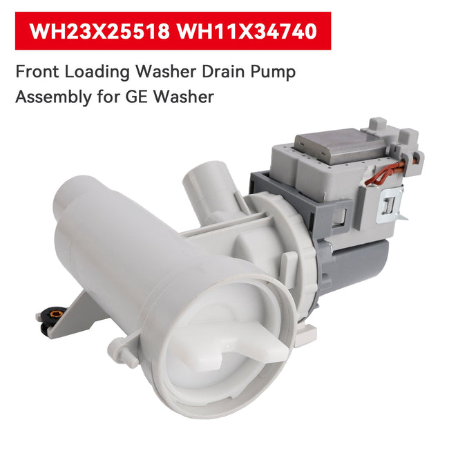 WH23X25518 WH11X34740 Front Loading Washer Drain Pump Assembly for GE Washer