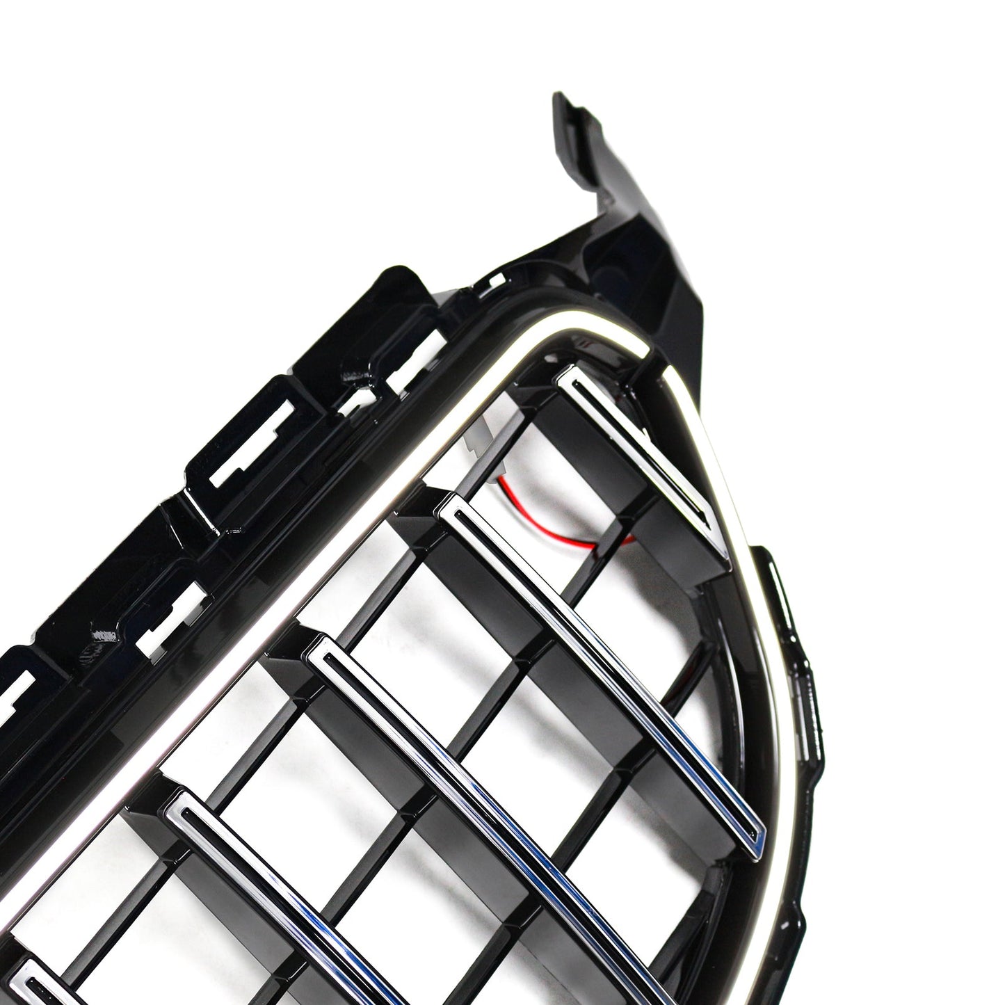 2015-2021 Mercedes W205 C250 C300 W/LED Chrome Front Bumper Grill Grille