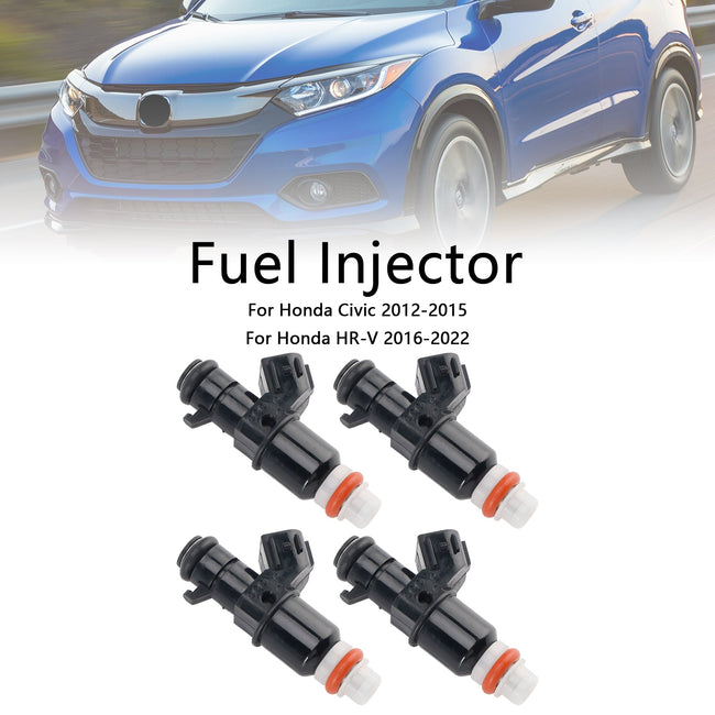 4PCS Fuel Injector 16450-RWK-003 Fit Honda HR-V 2016-2022 Fit Honda Civic
