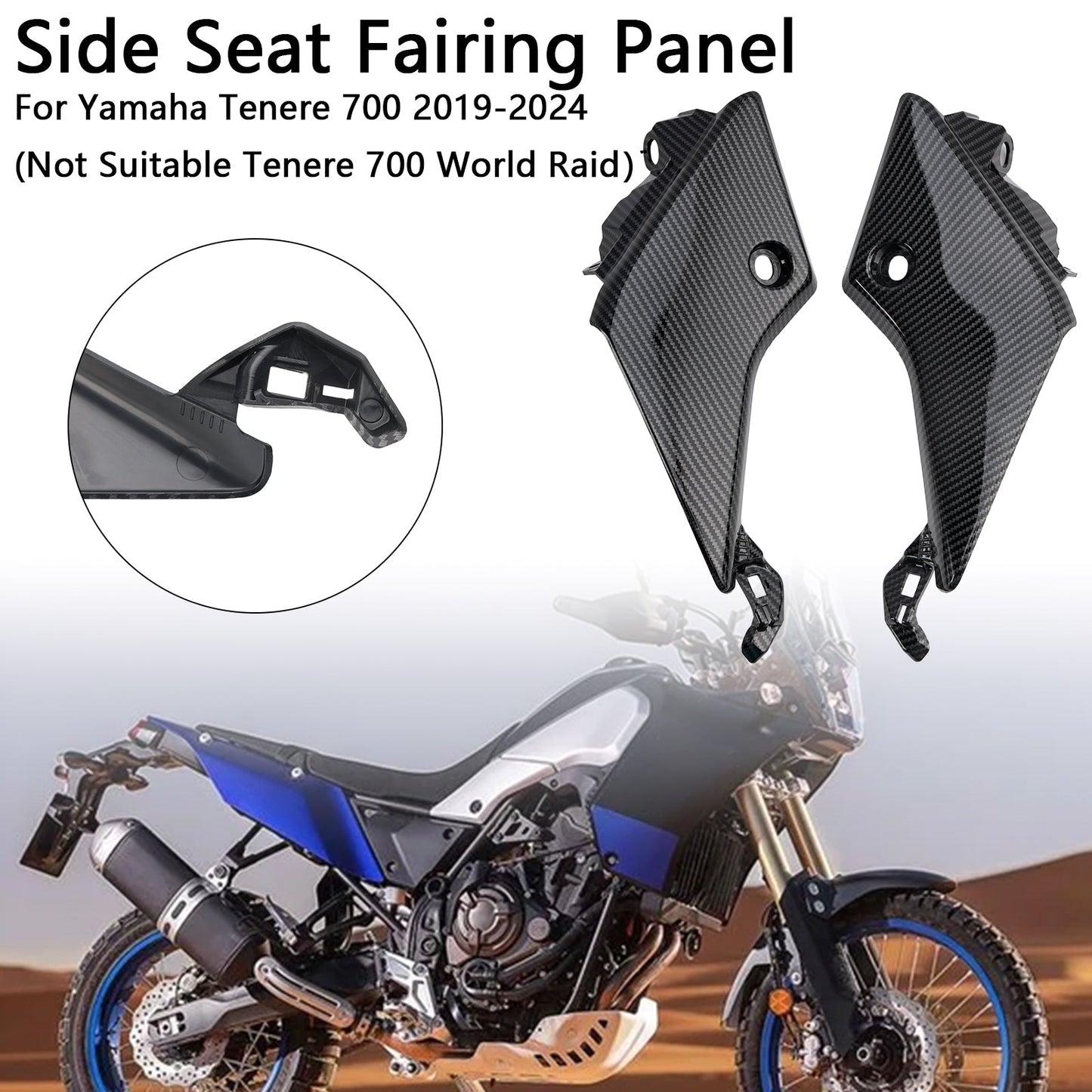 2019-2024 Yamaha Tenere 700 Side Seat Fairing Panel Cowl