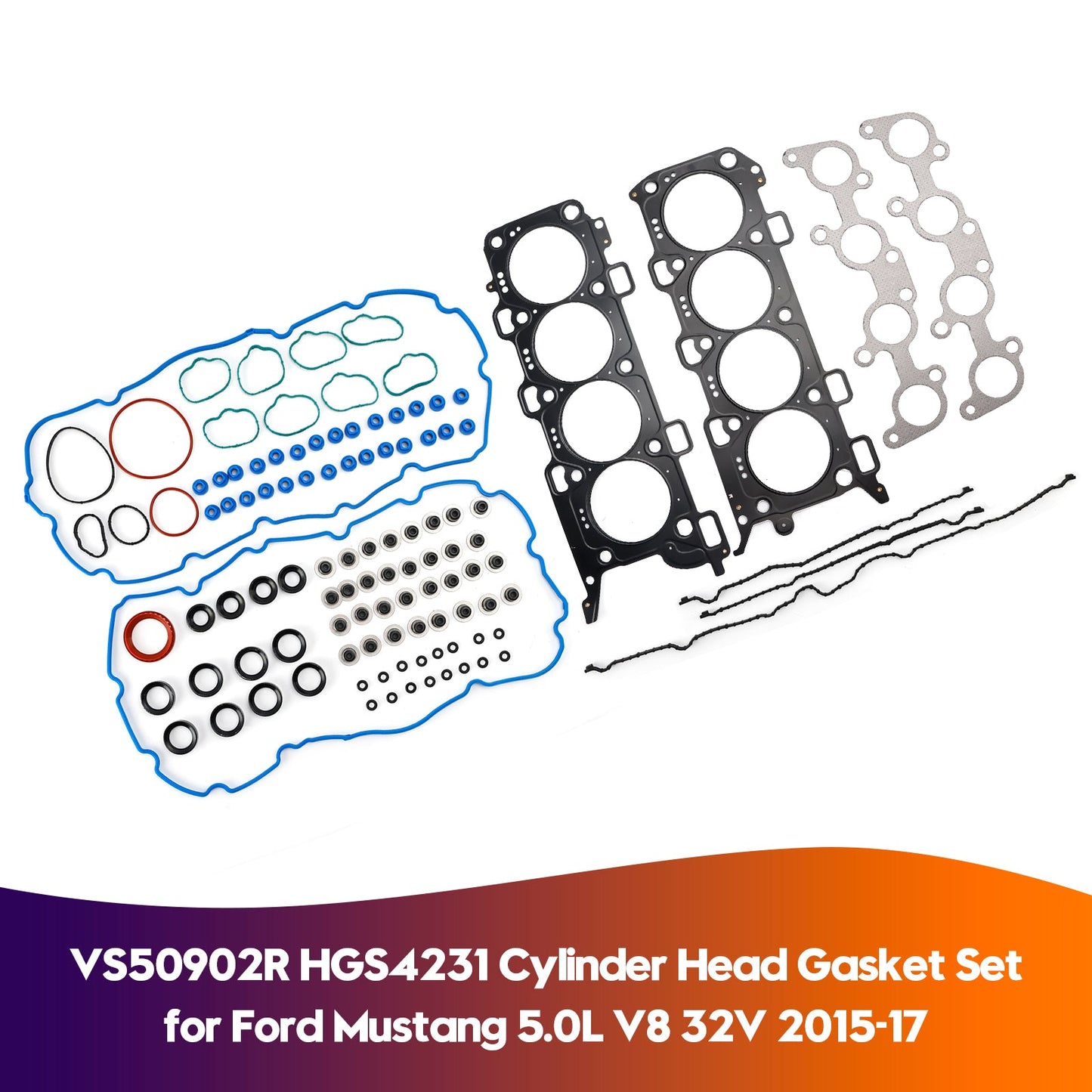 2015 2016 2017 for Ford Mustang 5.0L V8 32V Cylinder Head Gasket Set HS55134 VS50902R HGS4231