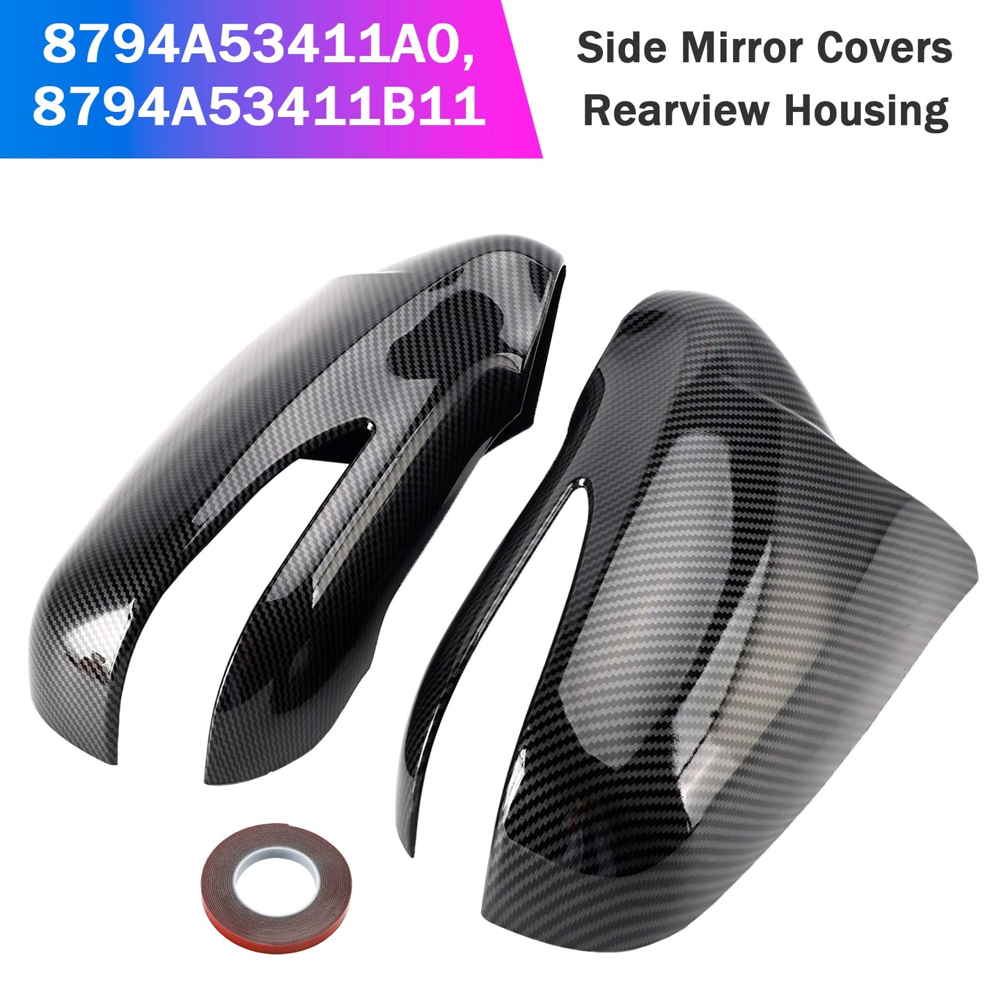 Side Mirror Covers Rearview Housing Carbon for Lexus IS250 IS350 2009-2012