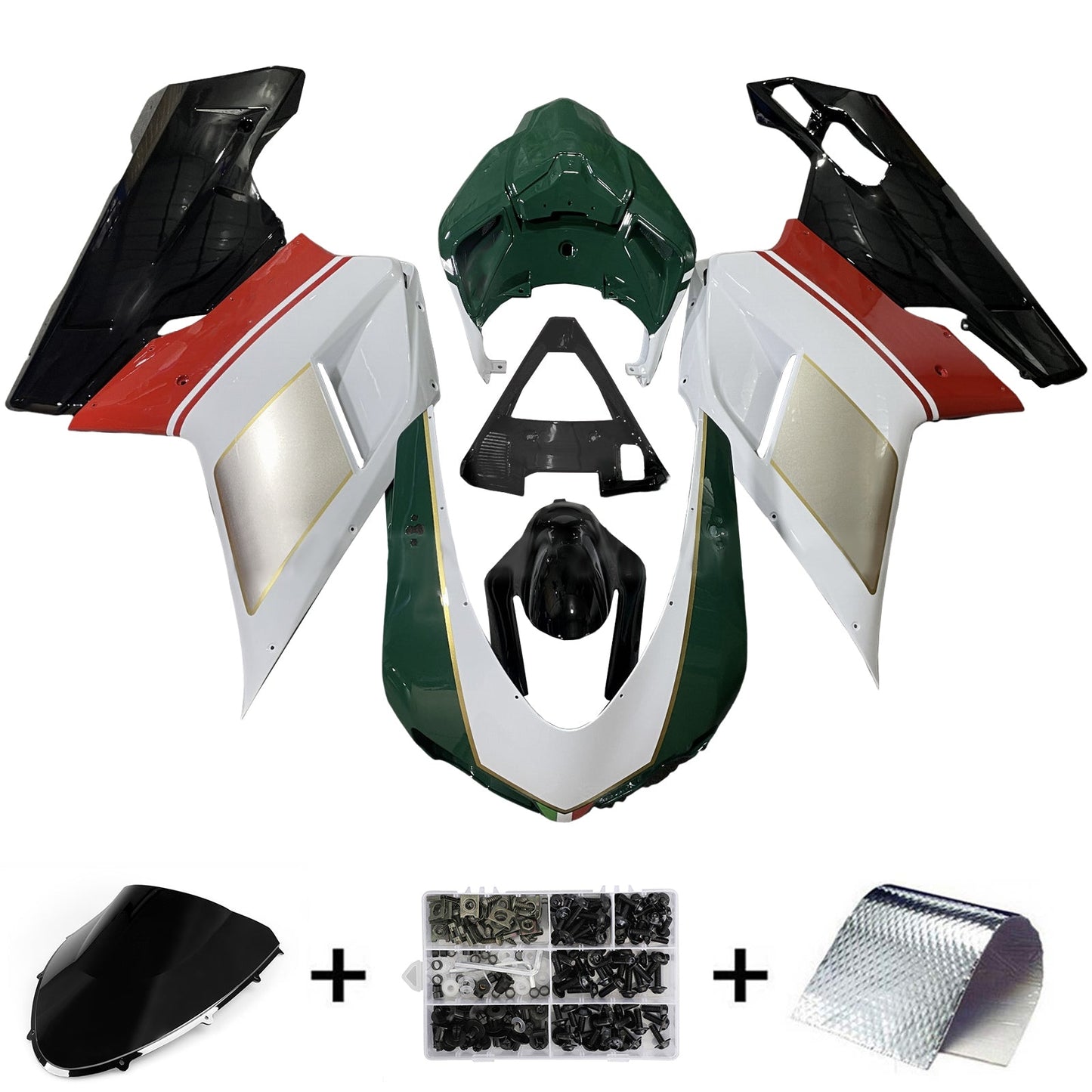 2007-2011 Ducati 1098 1198 848 Fairing Kit Bodywork ABS