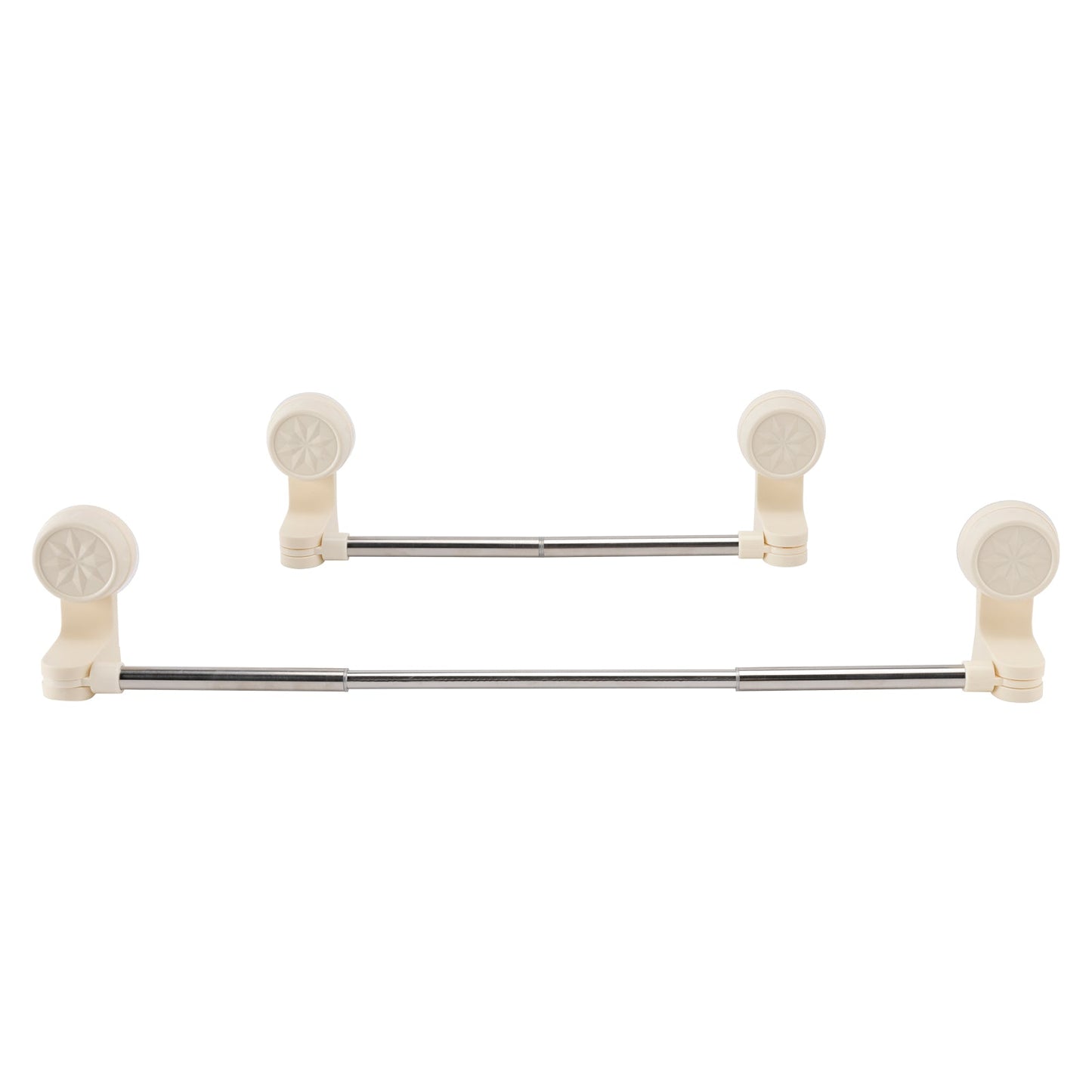 2x RV Shower Corner Storage Bar Adjustable Stainless Steel Rod 11.8-23.6 inches
