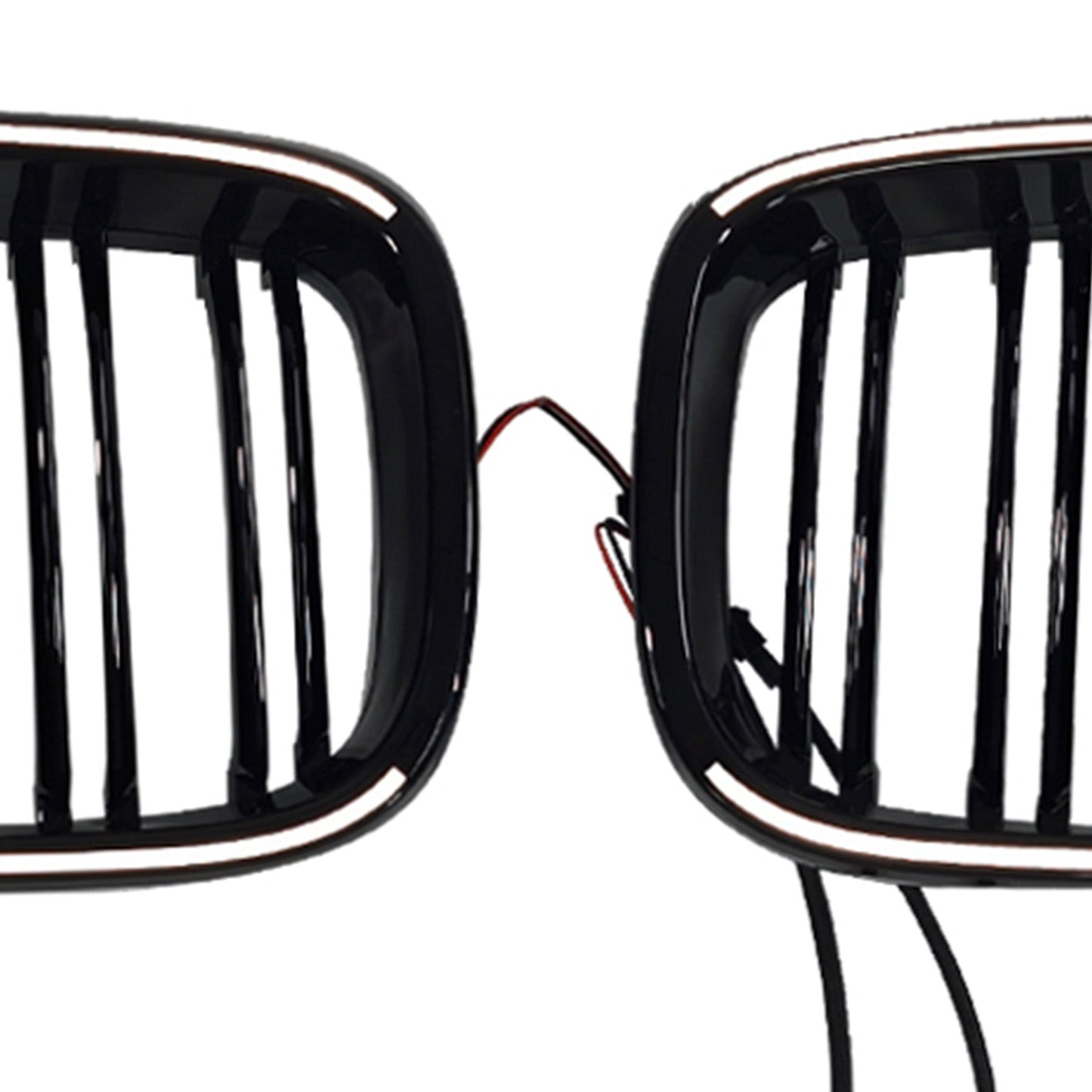 2013-2019 Fit BMW 3 Series F34 GT Dual Slat Front Bumper Grille Gloss Black