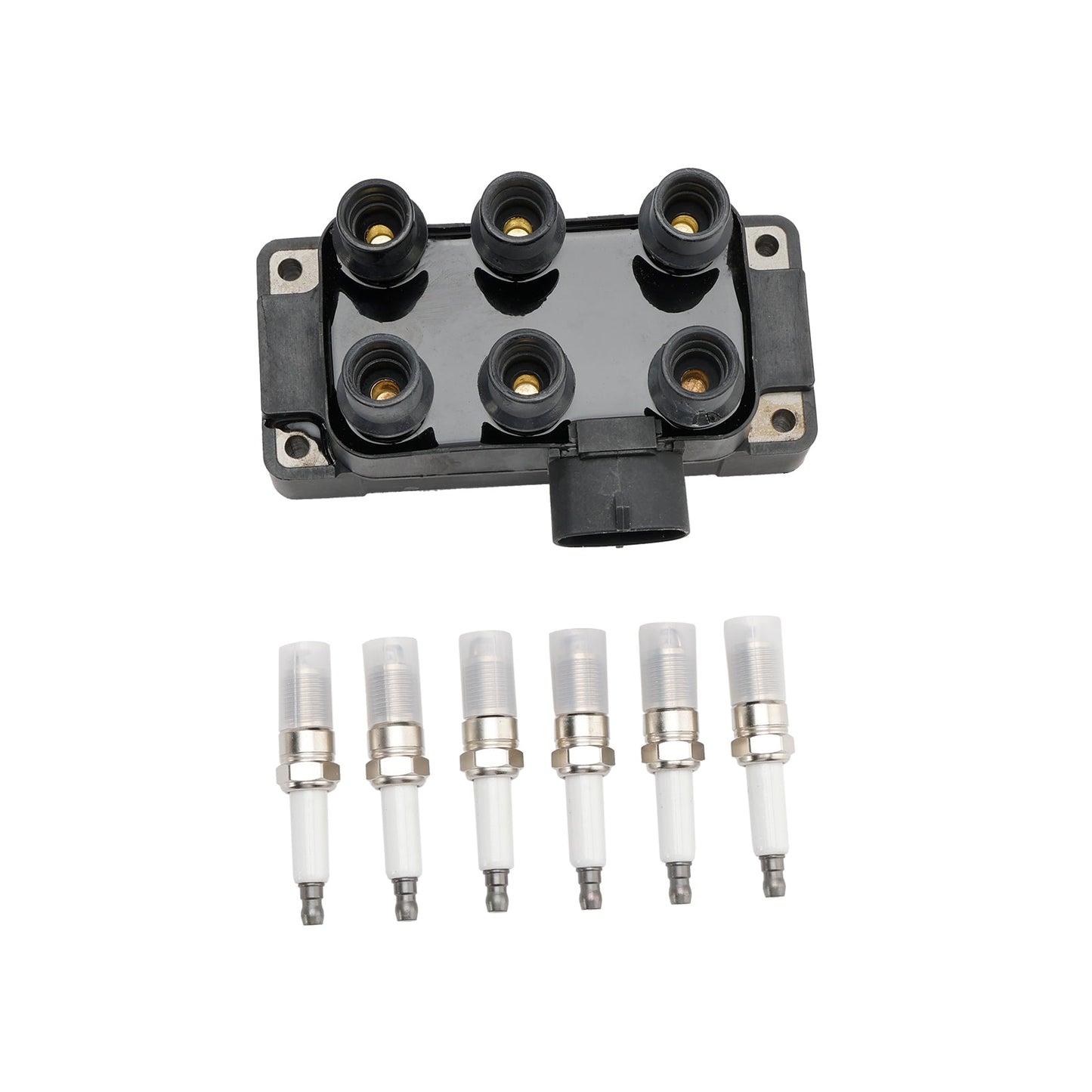 1997 Ford E-150 Econoline Club Wagon V6 4.2l Ignition Coil+6 Spark plug+6 Wire FD480 DG452 90TF12029A