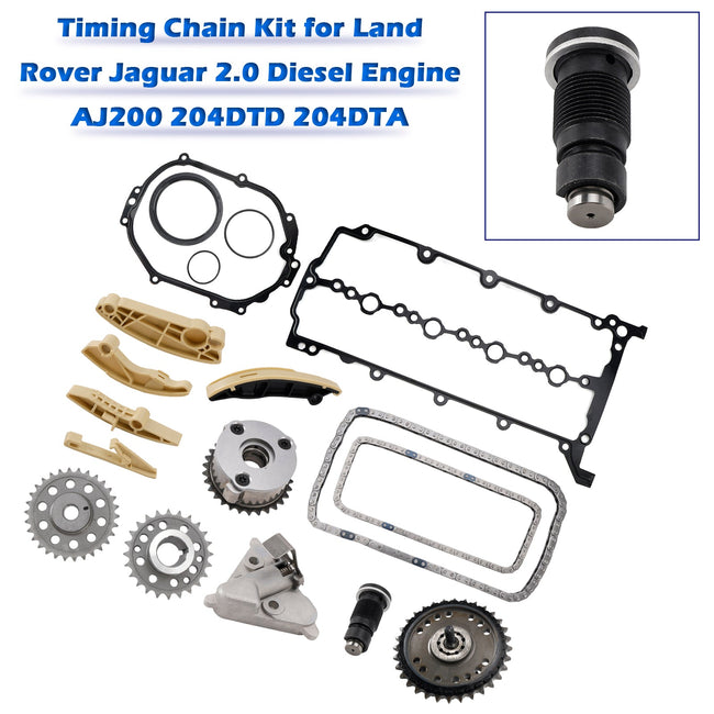 For Land Rover 2.0 D / SD4 Engine Codes: 204DTA 204DTD - AJ20D4 Timing Chain Kit AJ813317