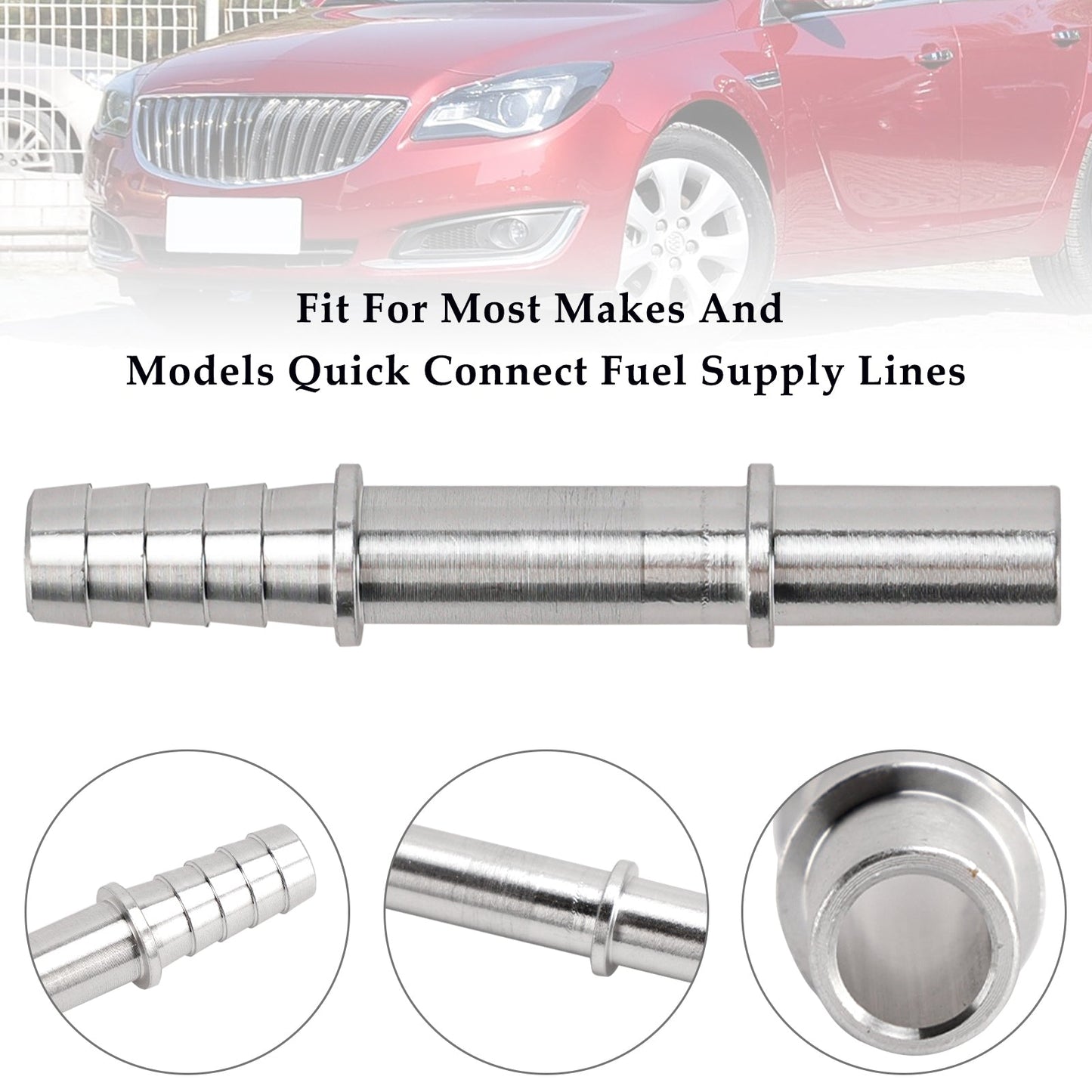 Quick Connect 3/8 Fuel Rail Hose To 3/8 Barb Adapter Fitting AN817-02-06BA
