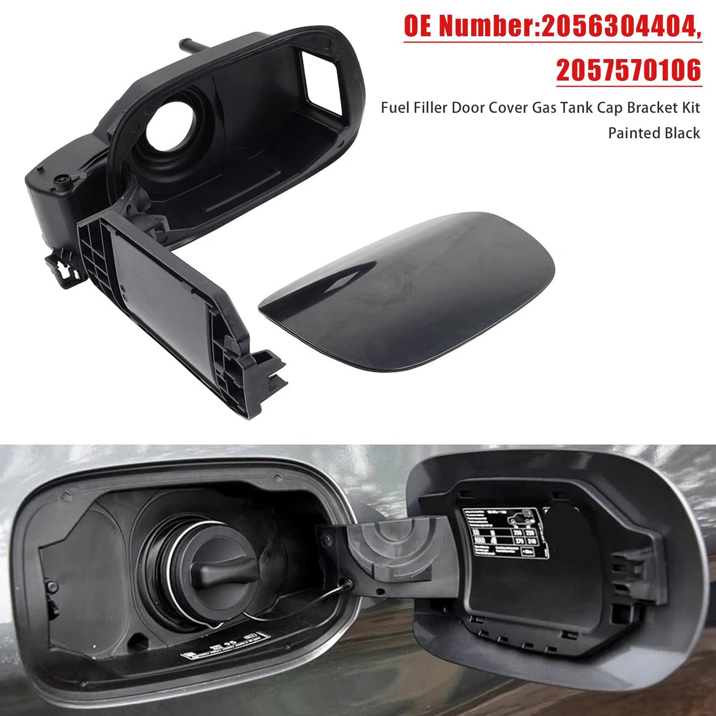 Fuel Gas Tank Cap Bracket Kit Painted For Mercedes Benz W205 C350 2015-2018