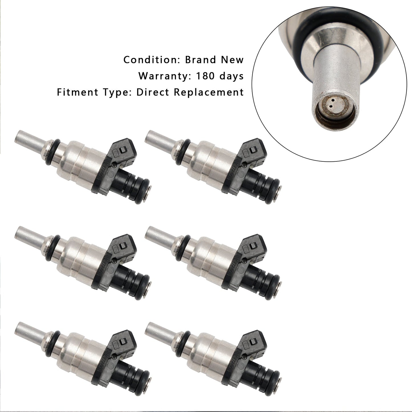 1999-2002 BMW Z3 2.8L 6PCS Fuel Injector 13537546244 1427240 7546244
