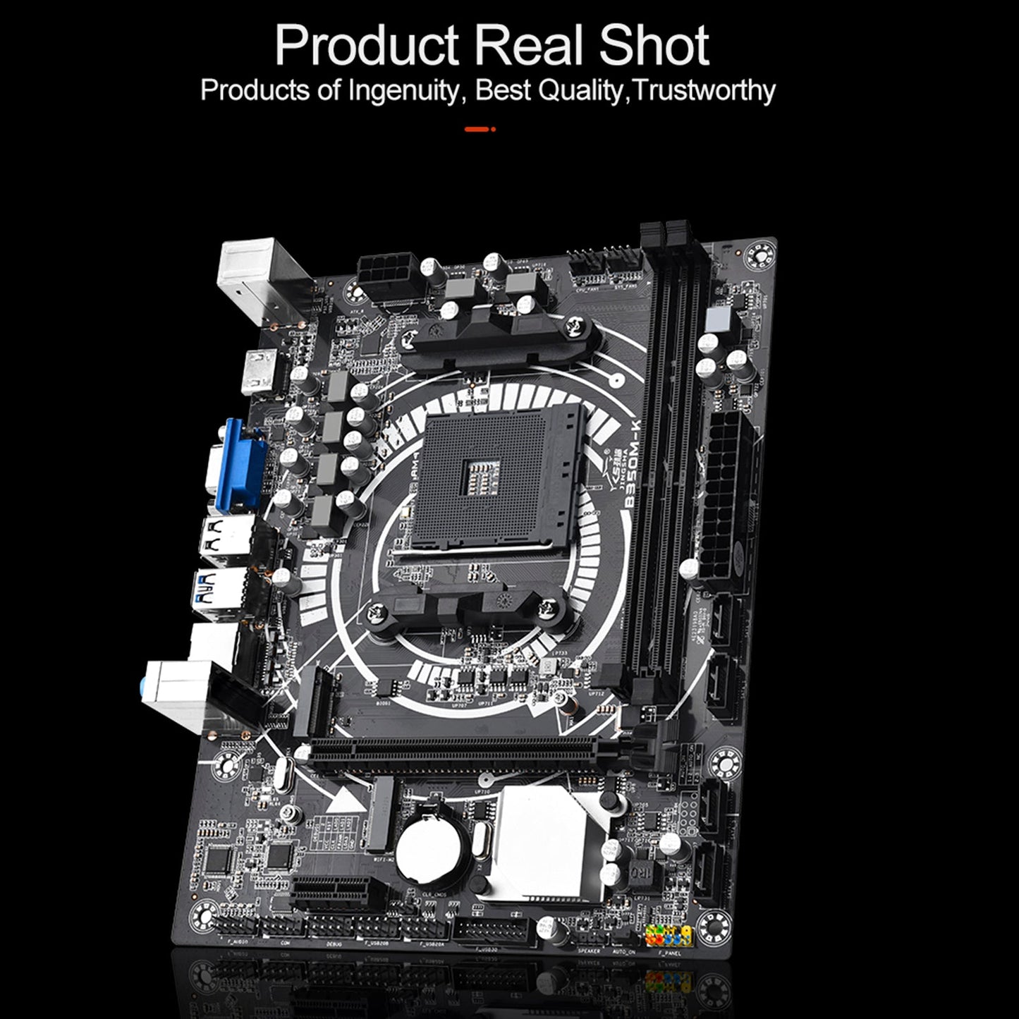 B350M-K Computer Motherboard Desktop DDR4 AM4 CPU WIFI NVME Gigabit Network Card
