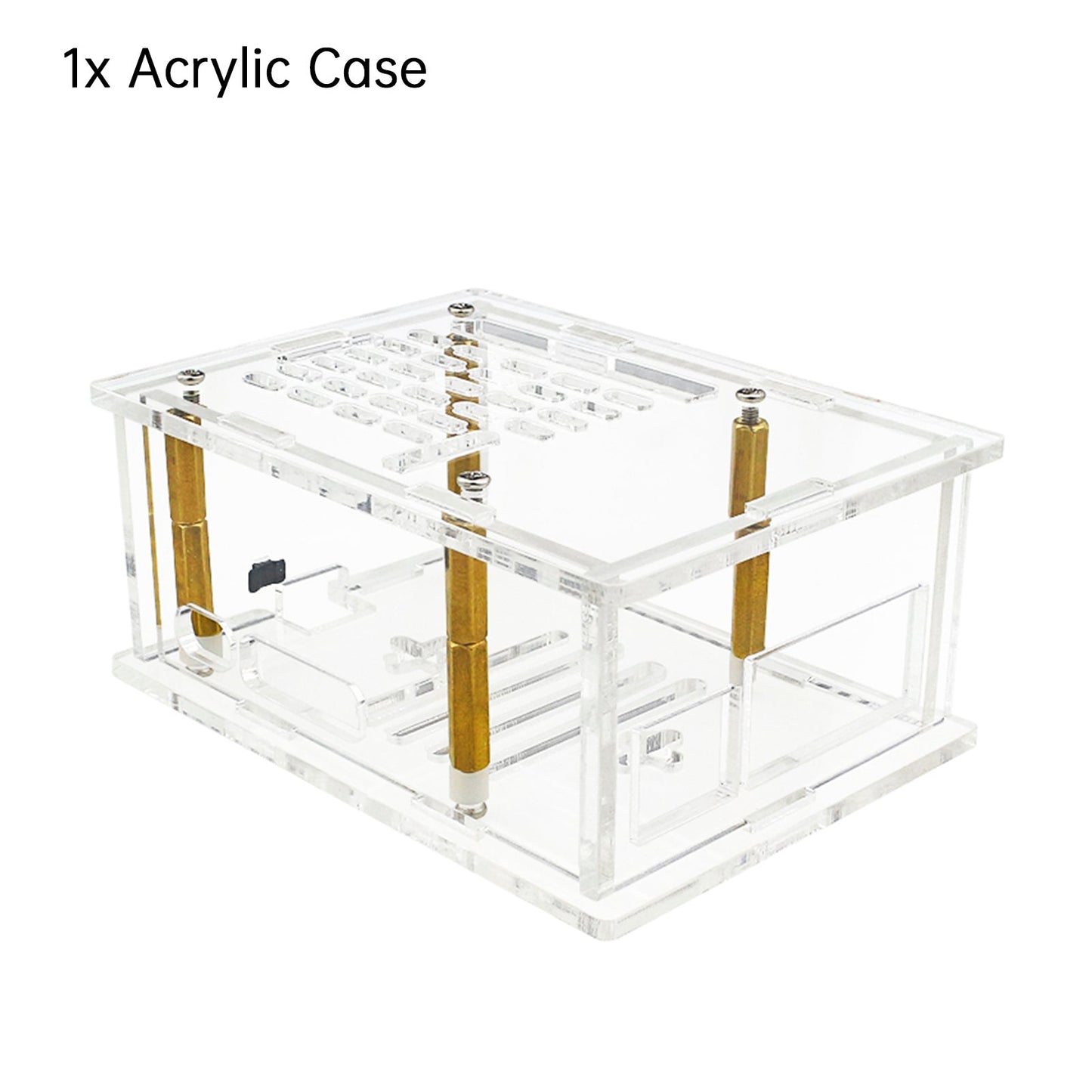 Raspberry Pi5 PCI-E Adapter Case PCIe to M.2 Adapter Board Acrylic Box Radiator