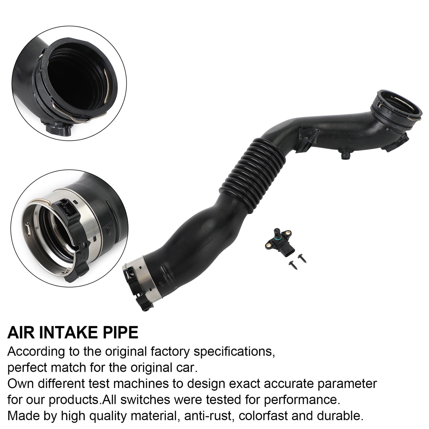 2014-2015 BMW 335i Intercooler Air Intake Duct Charge Pipe Hose 13717604033