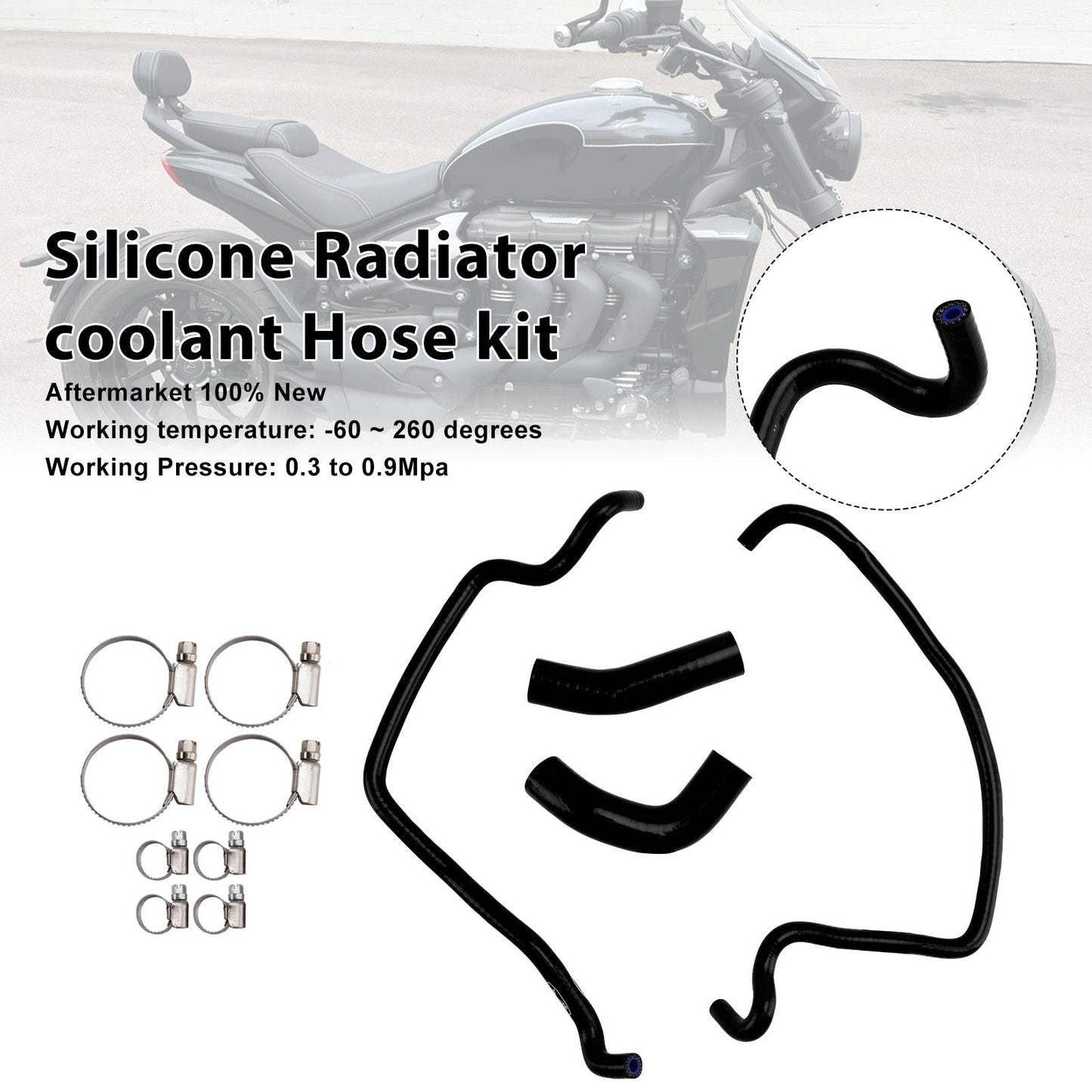 2019-2024 Rocket 3 Silicone Radiator coolant Hose kit
