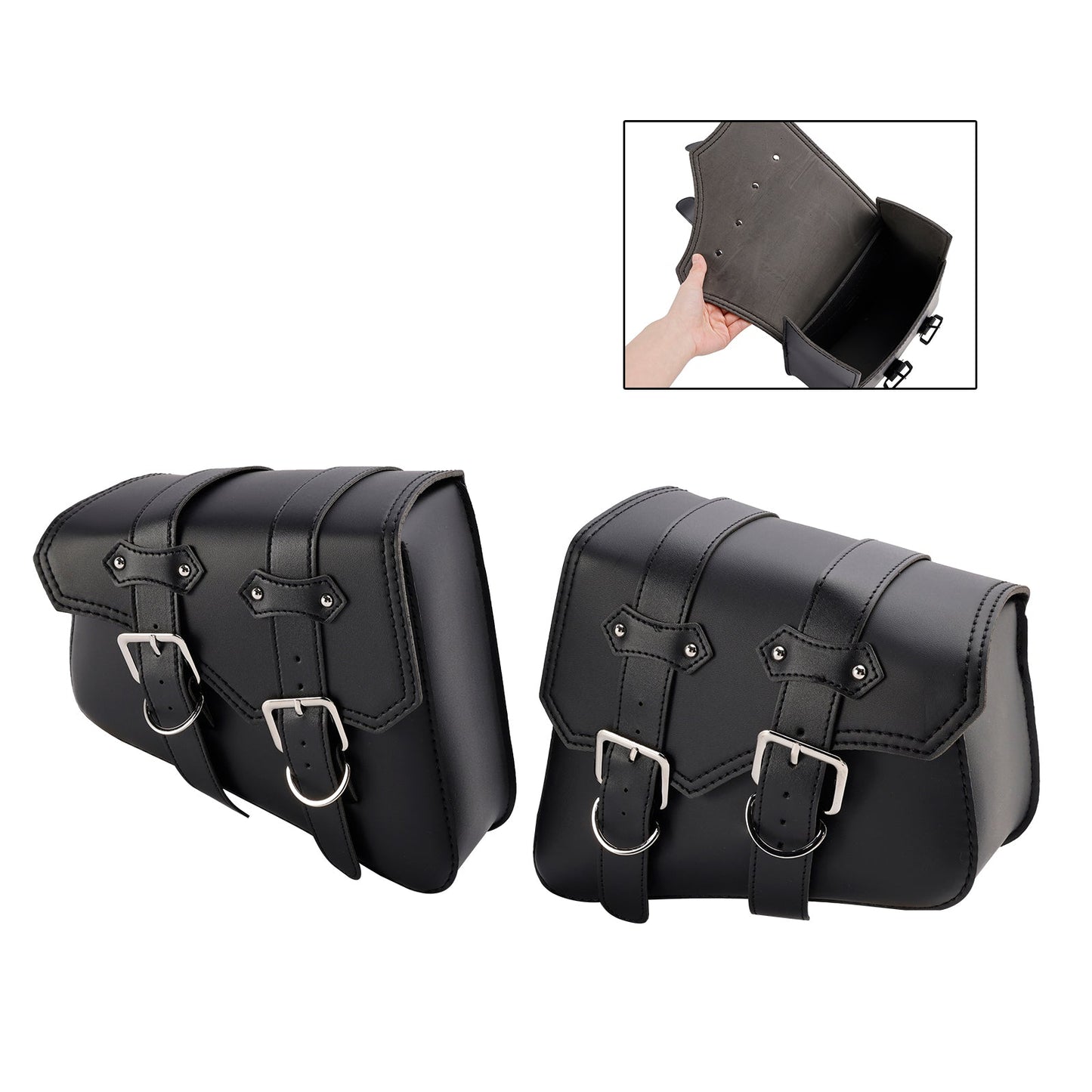 Tail Bag Side Saddlebag Tail Bag Luggage Pouch Storage Black 21L For Motorbike