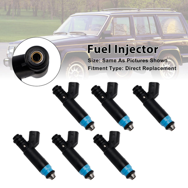 6Pcs Fuel Injector For Jeep 4.0L I6 1999-2004 Dodge RAM 04854181 0280155784