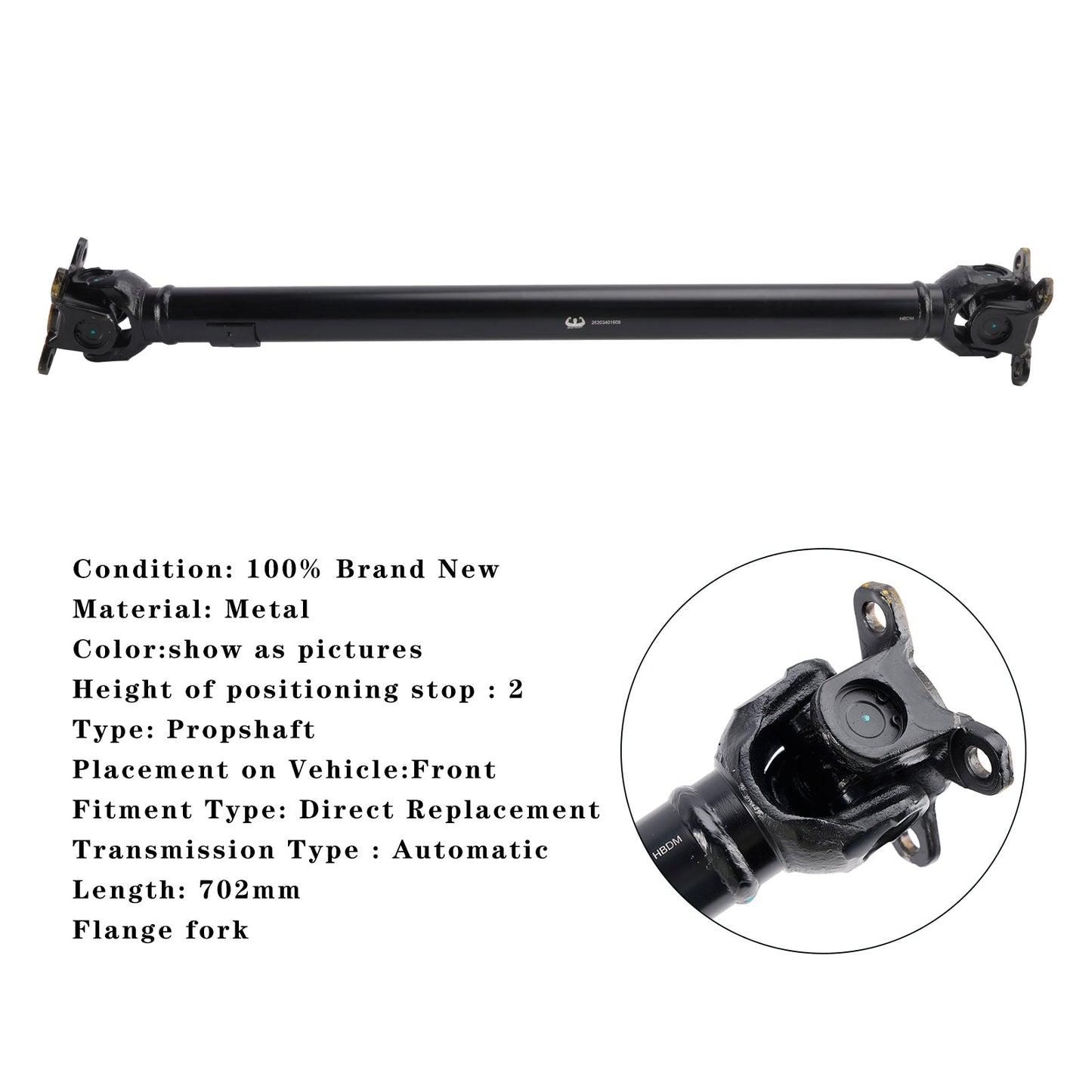 2003-2010 BMW X3 2.5i AUTOMATIC Front Drive Shaft 702mm 26203401609