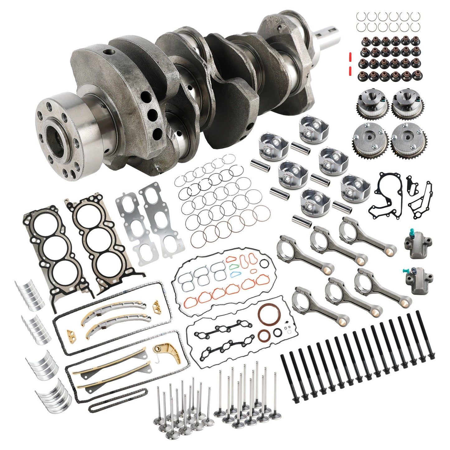 G6DH 3.3L Engine Rebuild Overhaul Kit w/ Crankshaft Rods Timing for Hyundai KIA