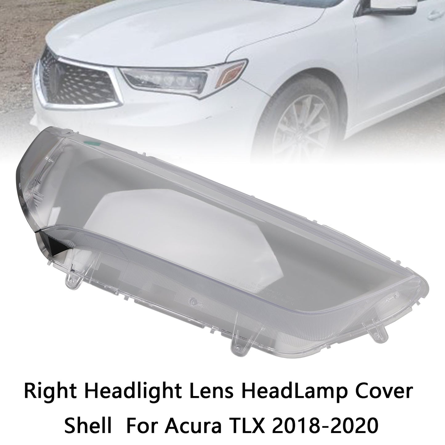 2018-2020 Acura TLX Right Headlight Lens HeadLamp Cover Shell