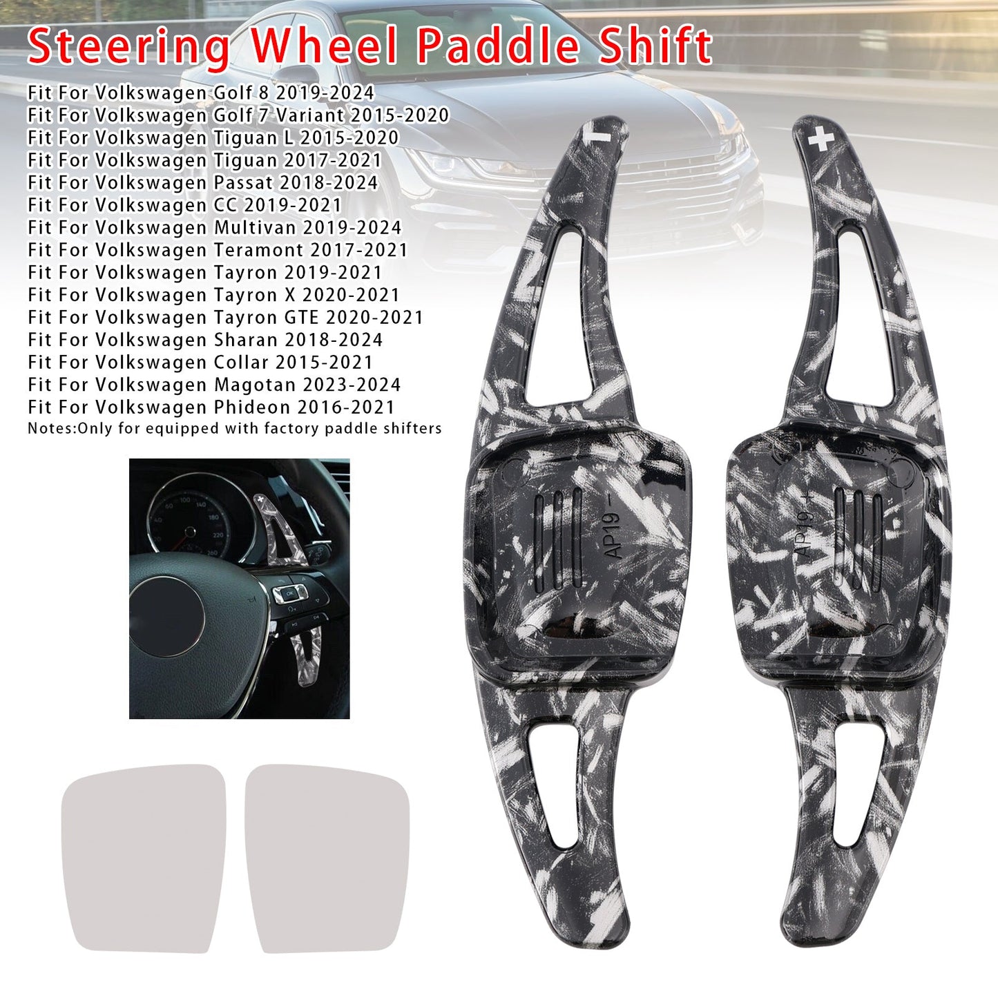 Steering Wheel Paddle Shifter Extension For VW Golf 8 Tiguan