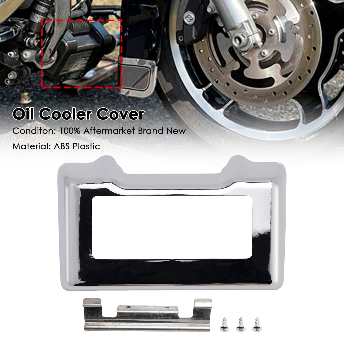 Oil Cooler Cover Fit For Touring Road King Street Glide 2011-2016