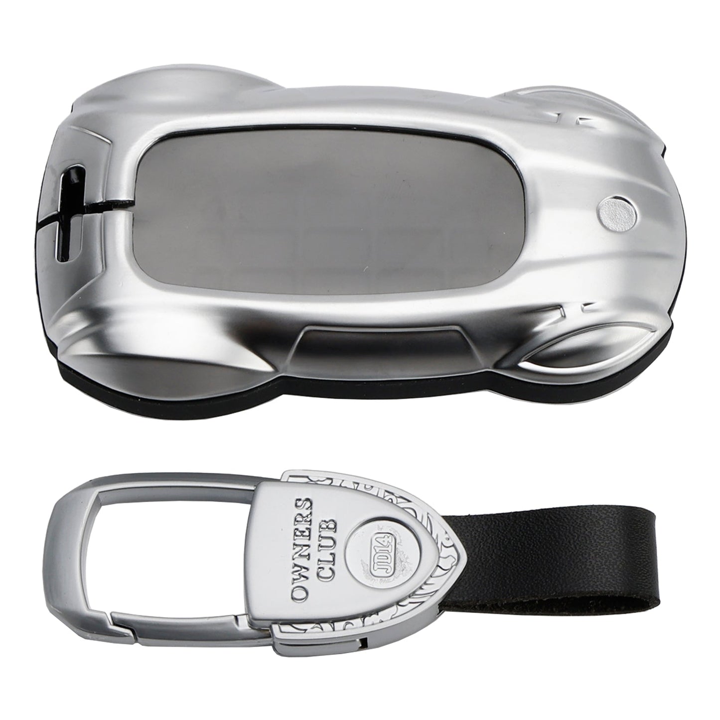 Leather Alloy Zinc Car Key Silvery Case Cover For Lexus ES260h/RX350h/LS500h