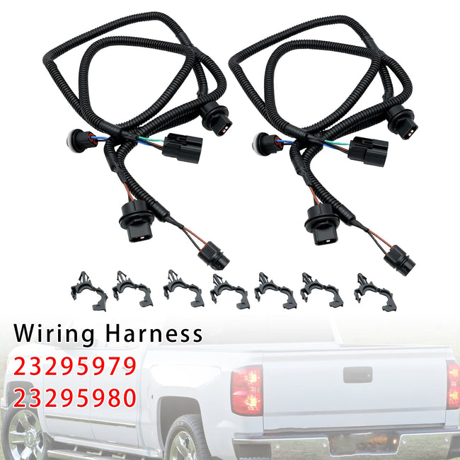 2PCS L+R Tail Lamp Light Wiring Harness For GMC Sierra 1500 2016-2019