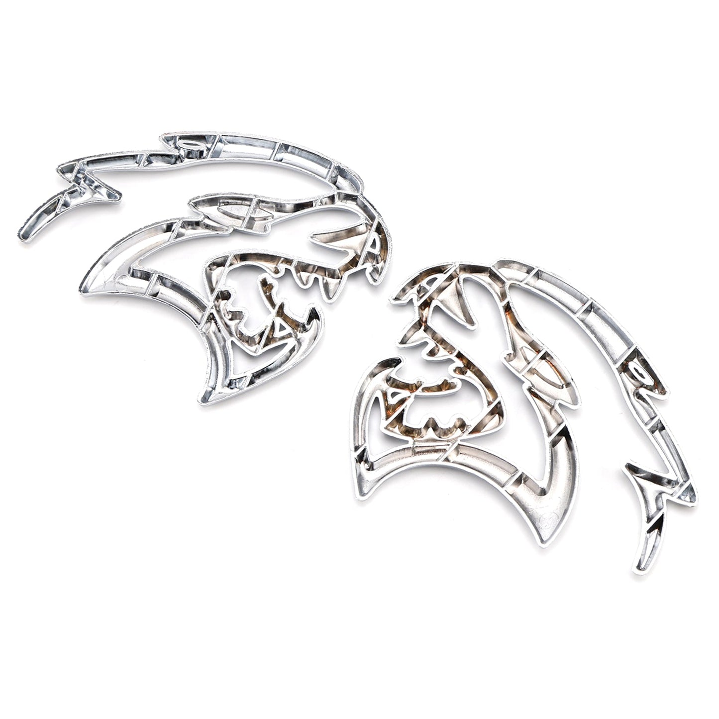 2x Hellcat Fender Side Emblem Badge Decal for SRT Hellcat Silver