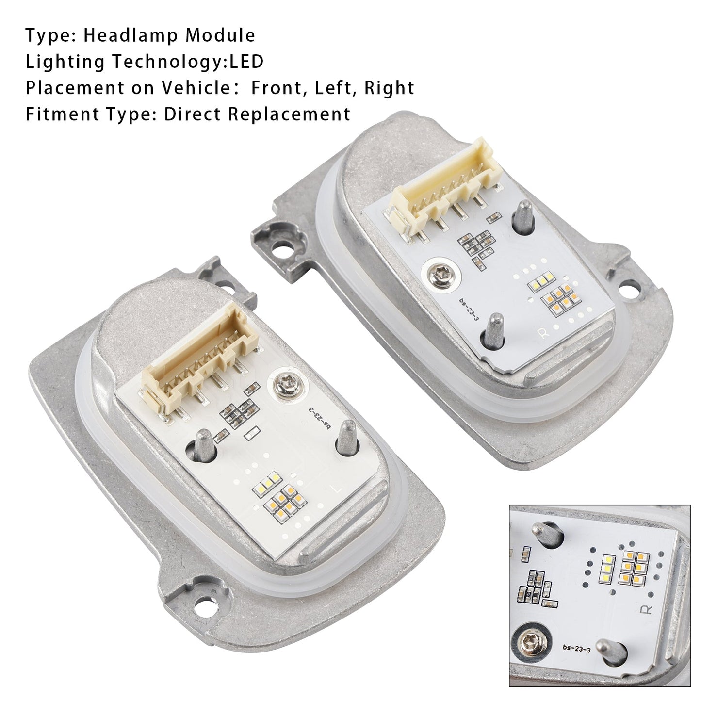 2Pcs LED Headlight DRL lightsource Control Unit 8V0998473A 8V0998474A For AUDI