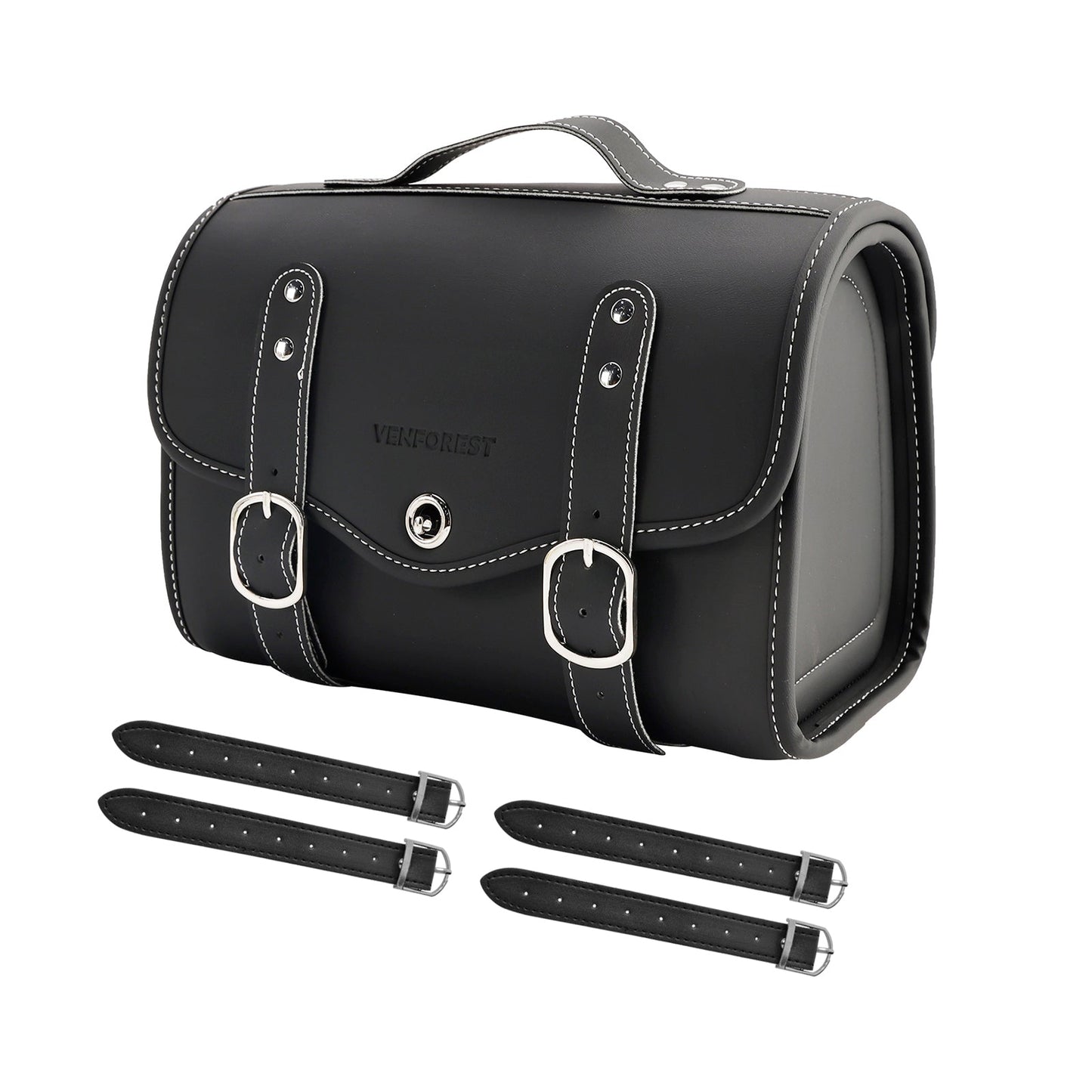 Pu Side Tail Bag Saddlebag Color Matching Luggage White For Scooter Motorcycle White