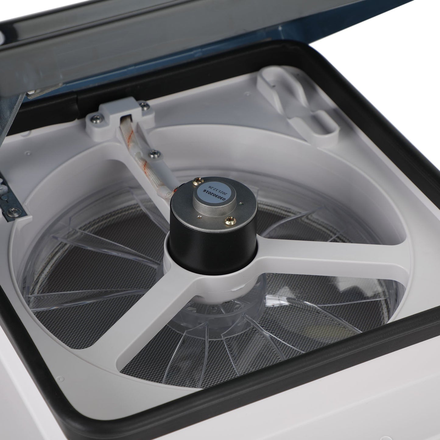 11" 360° Reversible RV Vent Fan replacement with LED and Stainless Steel Screen 12V Skylight