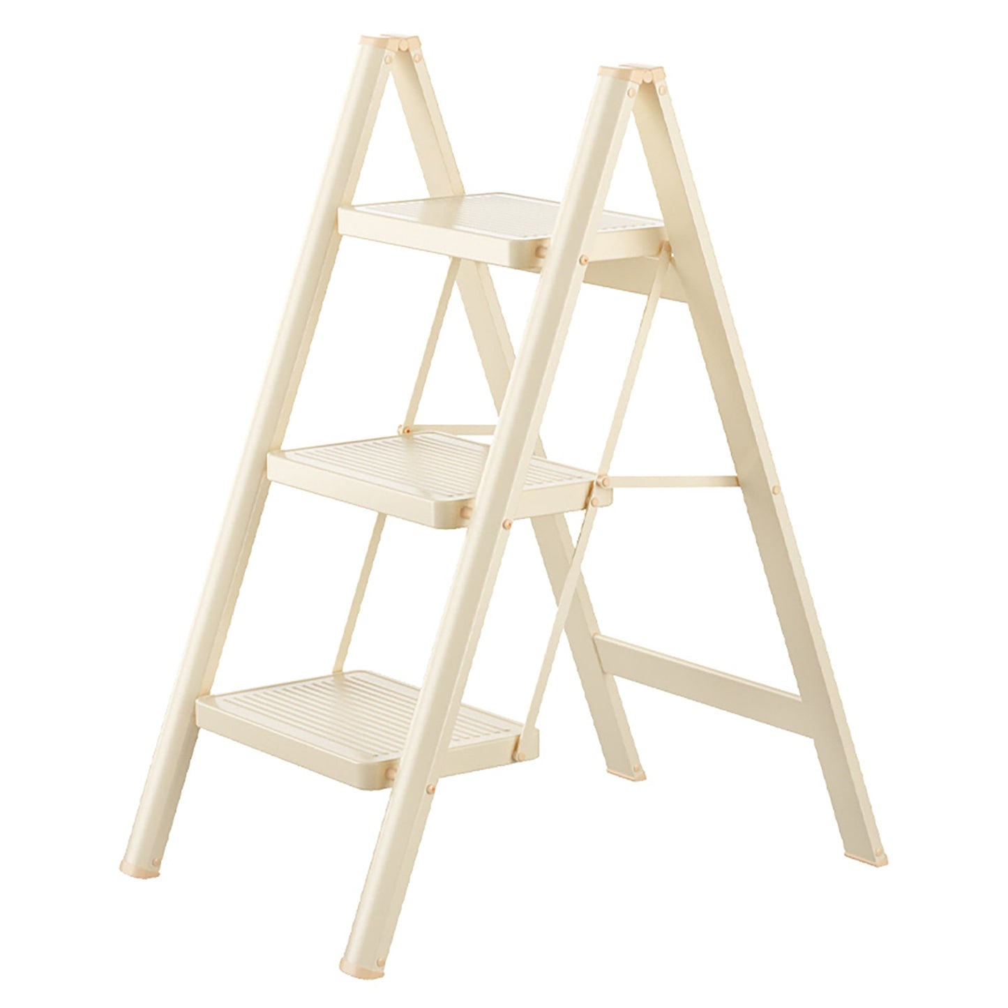 Stepladder, 3 Tiers, Foldable, Aluminum, Ladder, Load Capacity 330.7 lbs