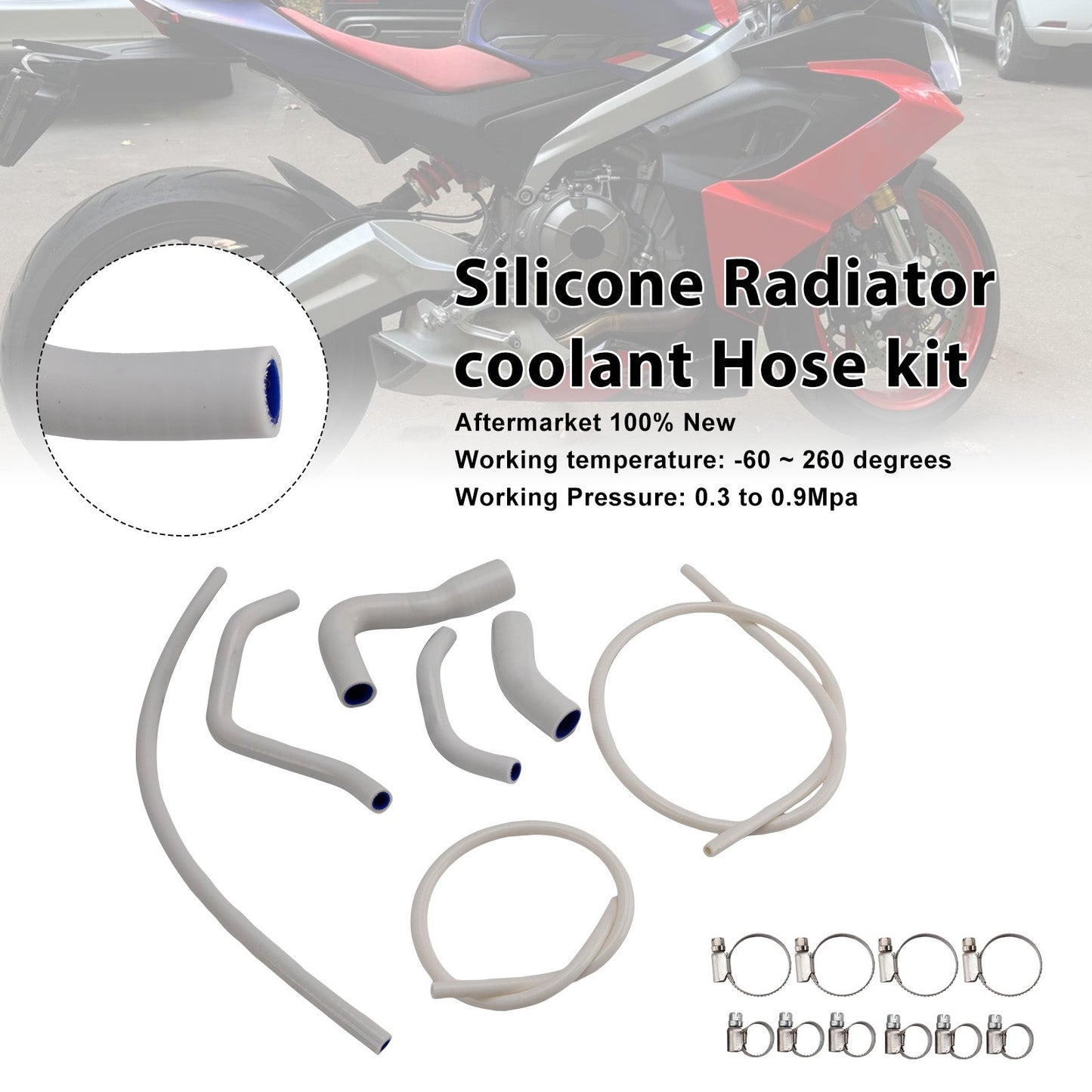 2021-2025 Aprilia RS 660 RS660 Silicone Radiator coolant Hose