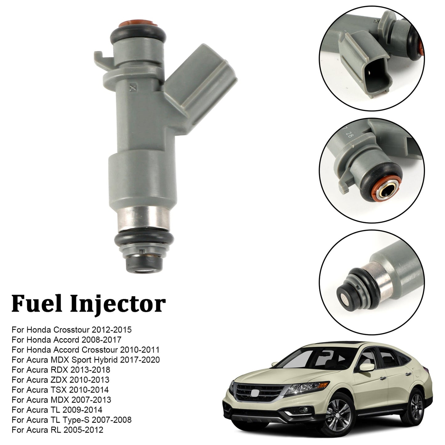 1PCS Fuel Injector 16450-R70-A01 Fit Accord Crosstour MDX 3.0L 3.5L 3.7L V6