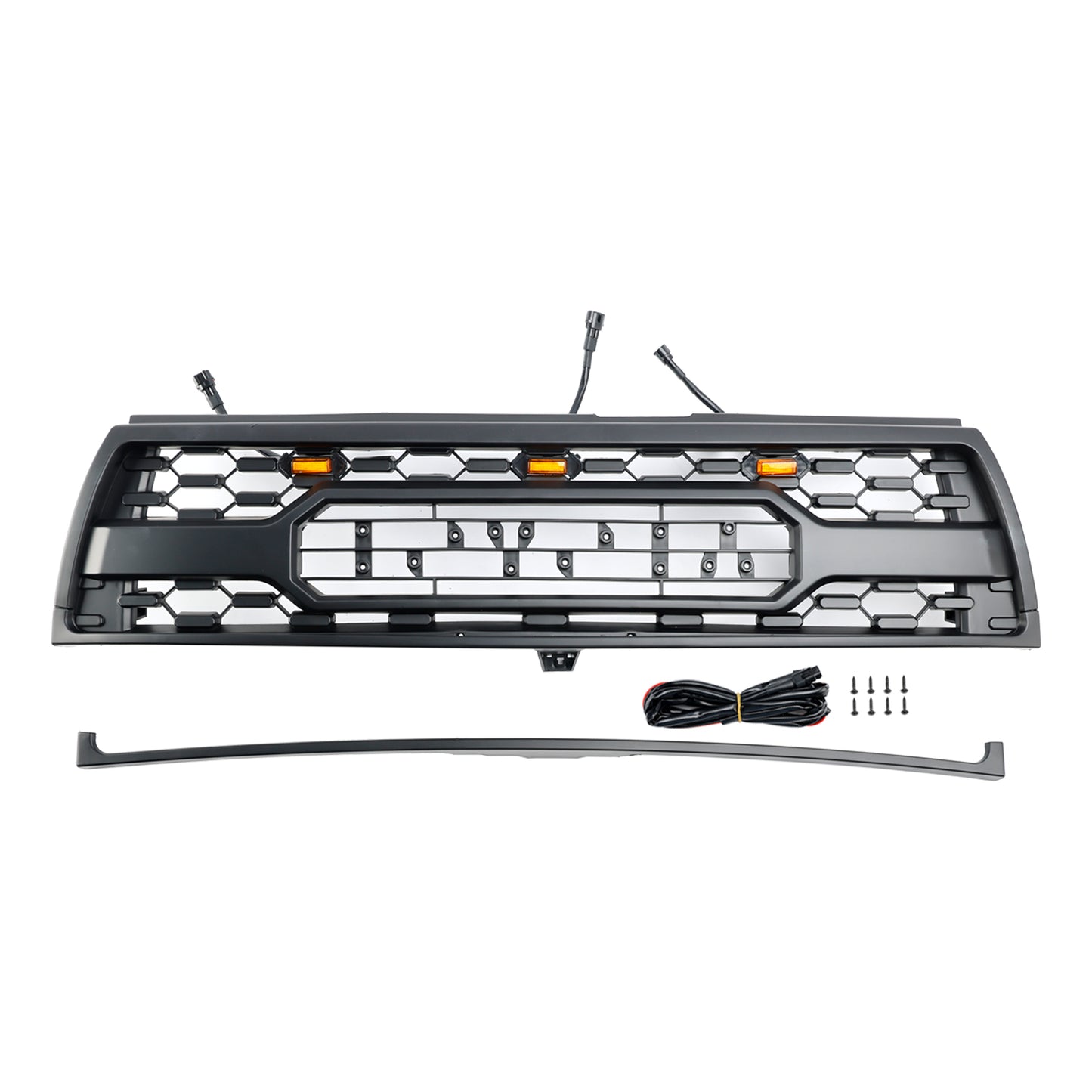 Matte Black Front Bumper Grill Grille Fit Toyota 4Runner 1996-2000 With Led