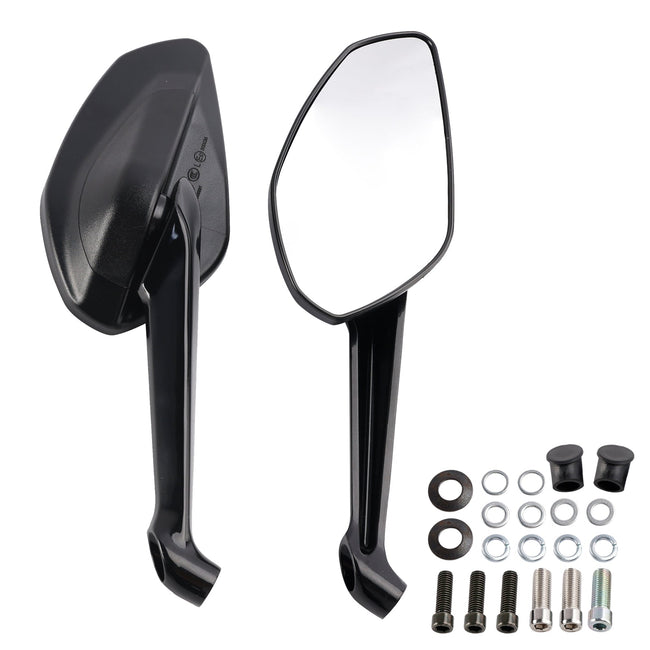 BLACK PAIR REAR VIEW MIRRORS FOR DUCATI STREETFIGHTER V2 V4 V4S SP SP2 2020-2024