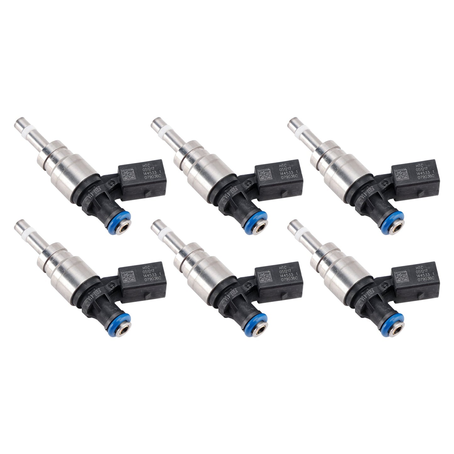 2009-2012 Audi Q5 3.2L V6 6PCS Fuel Injector 06E906036F 06E906036E