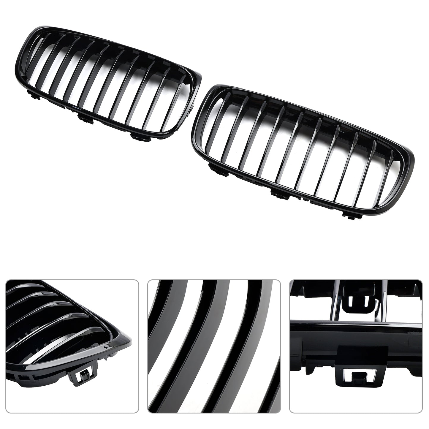 Gloss Black Front Grille Grill Fit BMW 2 Series Gran Tourer F45 F46 2015-2018