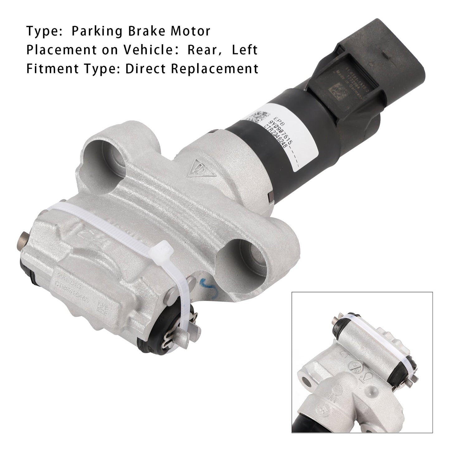 Rear Left Parking Brake Motor 9Y0907615 For AUDI E-TRON GT