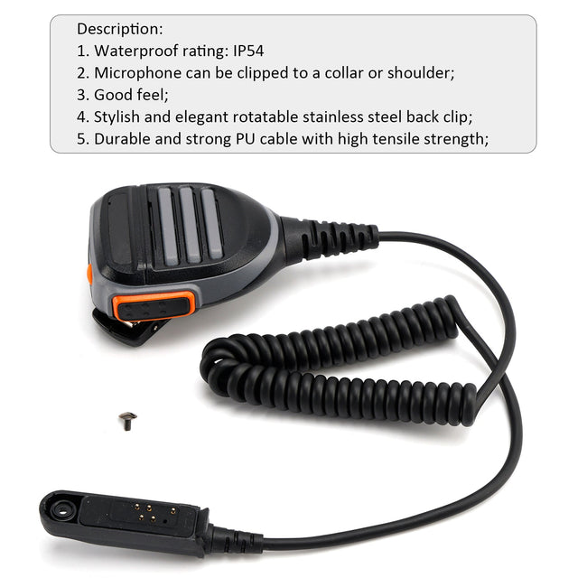 A58/9R-SM10 Microphone Speaker for A58 BF9700 GT-3WP 9R UV-XR R760 Walkie Talkie