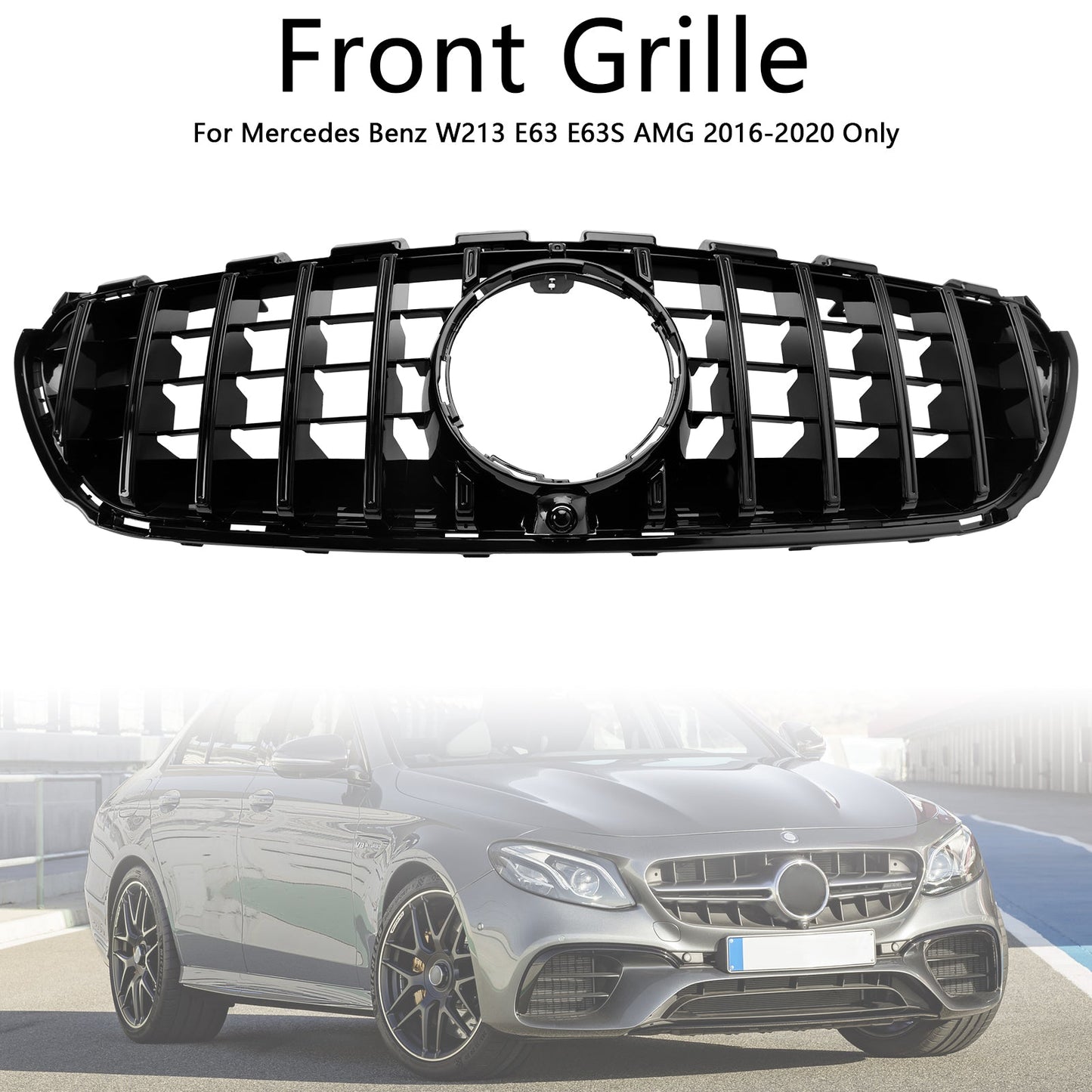 2016-2020 Mercedes Benz W213 E63 E63S AMG Only Front Bumper Grille Grill