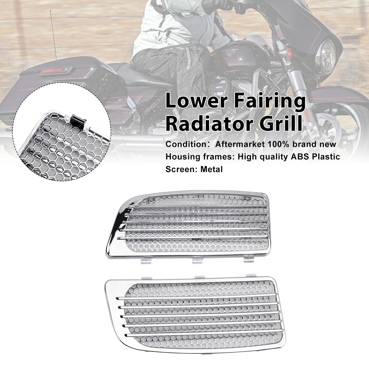 Lower Fairing Radiator Grill Fit For Road Glide King FLHR Special FLTRXS