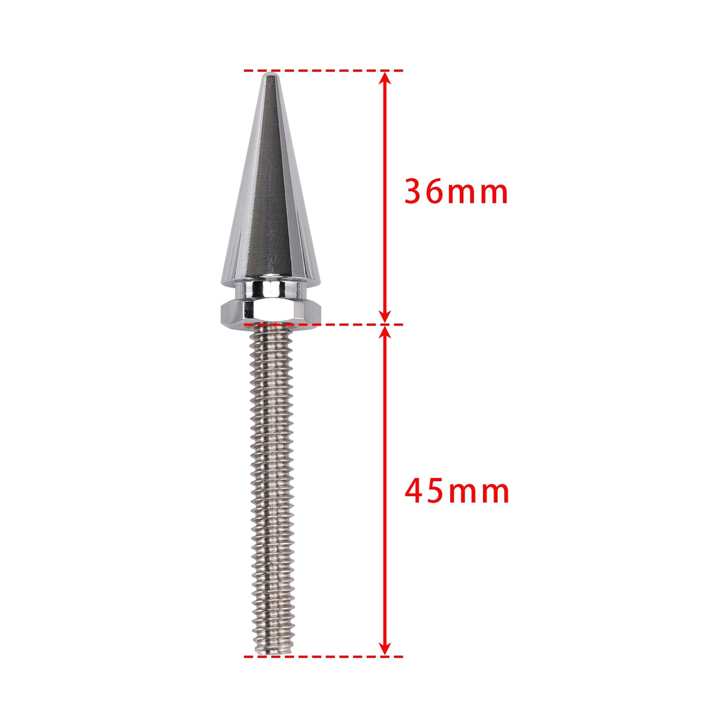 3 Spiked Windshield Bolts Silver For Electra Glide Tri Glide Street Glide 14-25
