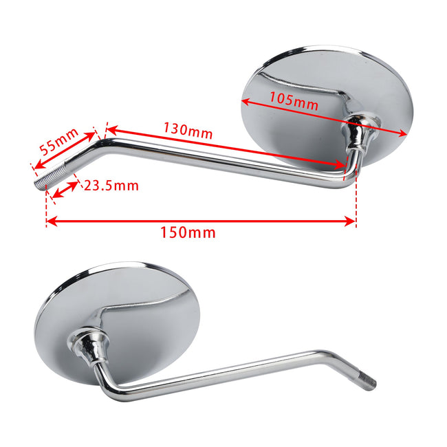 Chrome Mirror PAIR For Honda CT125 CT70 CT90 XL125 CT110 XL75 XL100 XL125 XL175