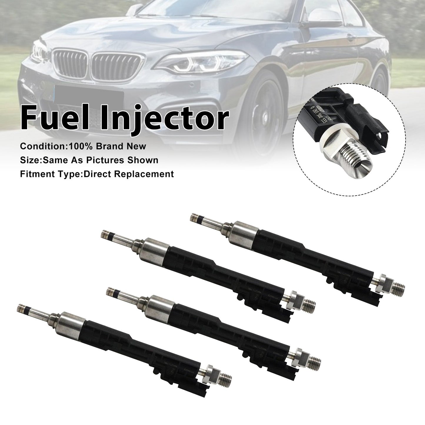 2014-2016 For BMW 228I 4PCS Fuel Injector 13647639994