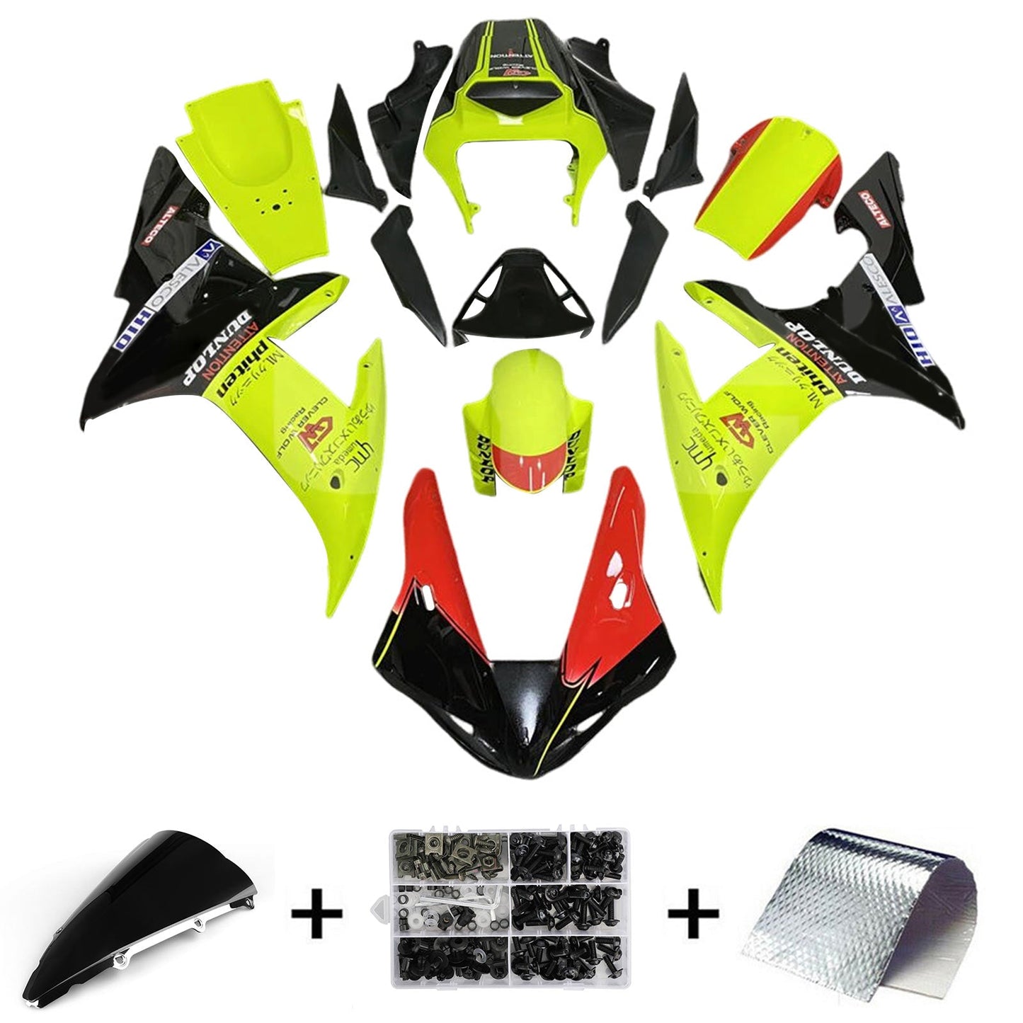 2002-2003 Yamaha YZF 1000 R1 Injection Fairing Kit Bodywork Plastic ABS