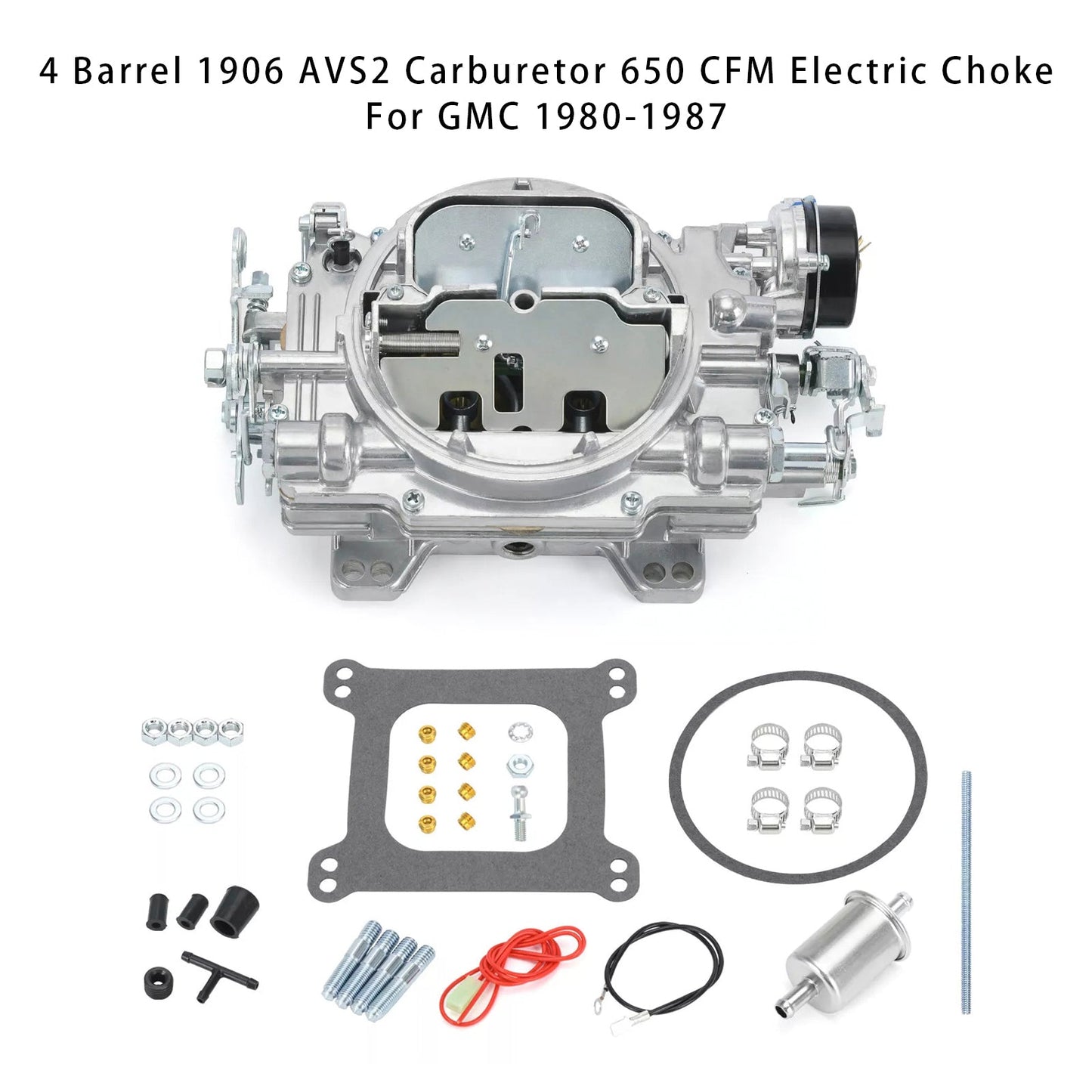 1980-1987 GMC 4 Barrel 1906 AVS2 Carburetor 650 CFM Electric Choke